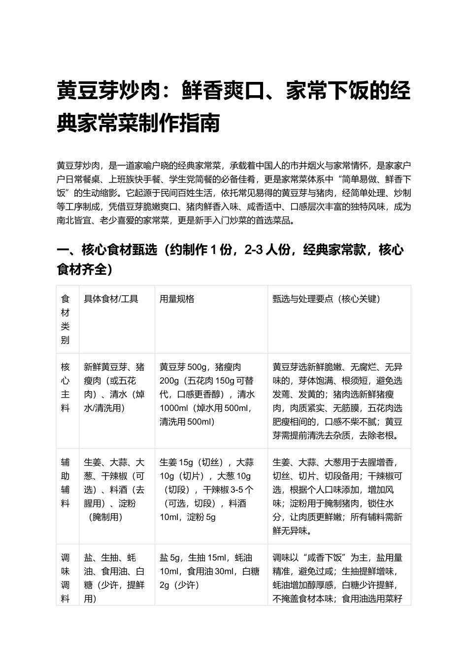 黄豆芽炒肉:鲜香爽口、家常下饭的经典家常菜制作指南.docx_第1页