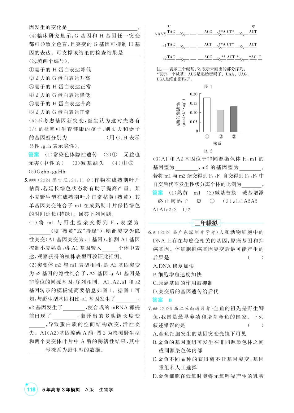 0_第十一章基因突变及其他变异精练.pdf_第2页