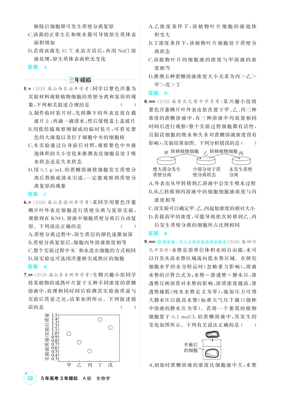 2_第四章细胞的物质输入和输出精练.pdf_第2页