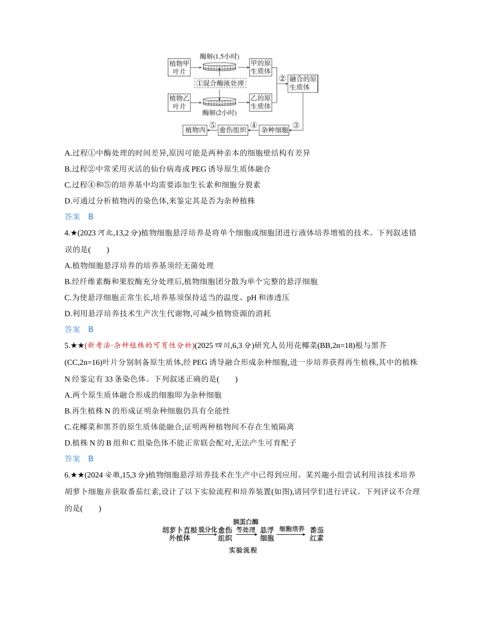 3_第二十三章细胞工程精练册.docx_第2页