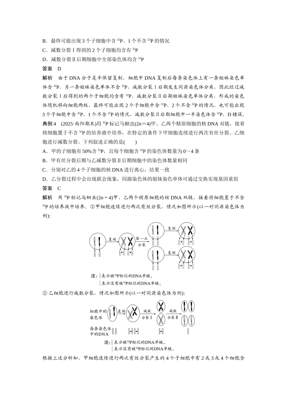 第六单元专题突破8DNA复制与细胞分裂中染色体的标记问题.docx_第3页