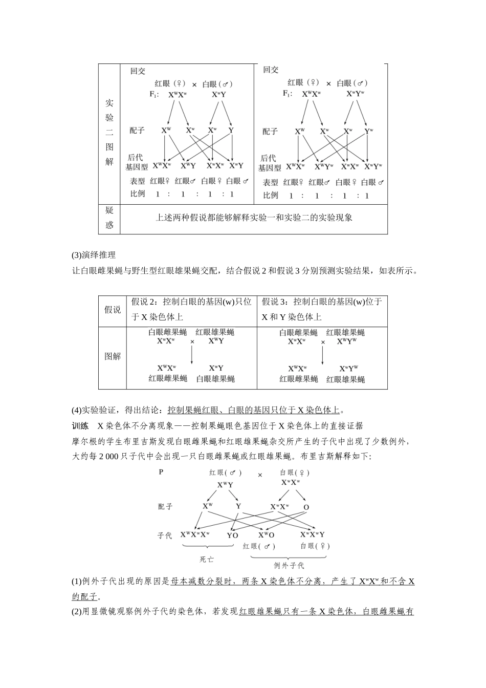 第五单元第23课时基因在染色体上和伴性遗传.docx_第3页