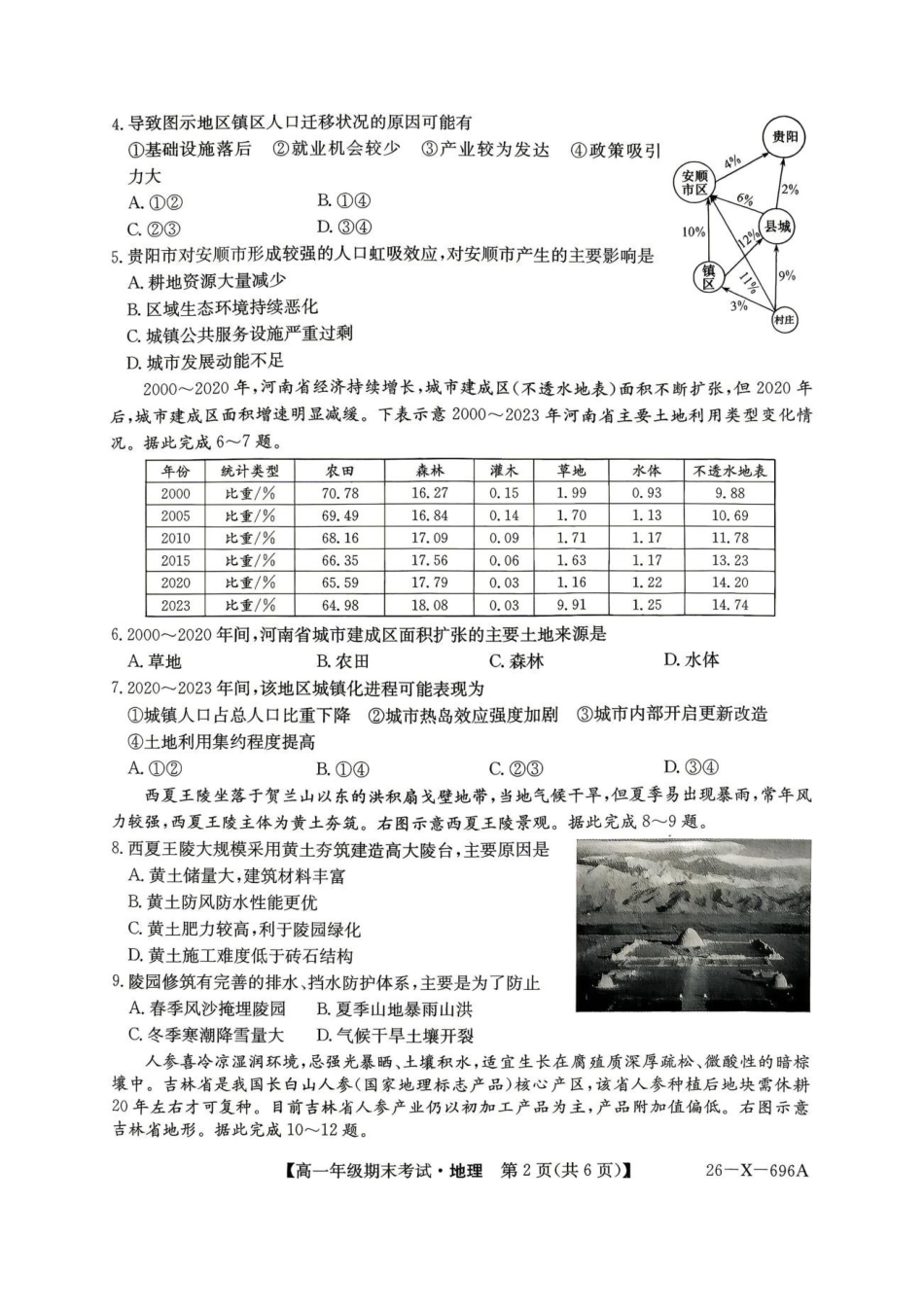 黑龙江龙东十校联盟2025-2026学年高一下学期期末考试地理试题地理试题.pdf_第2页