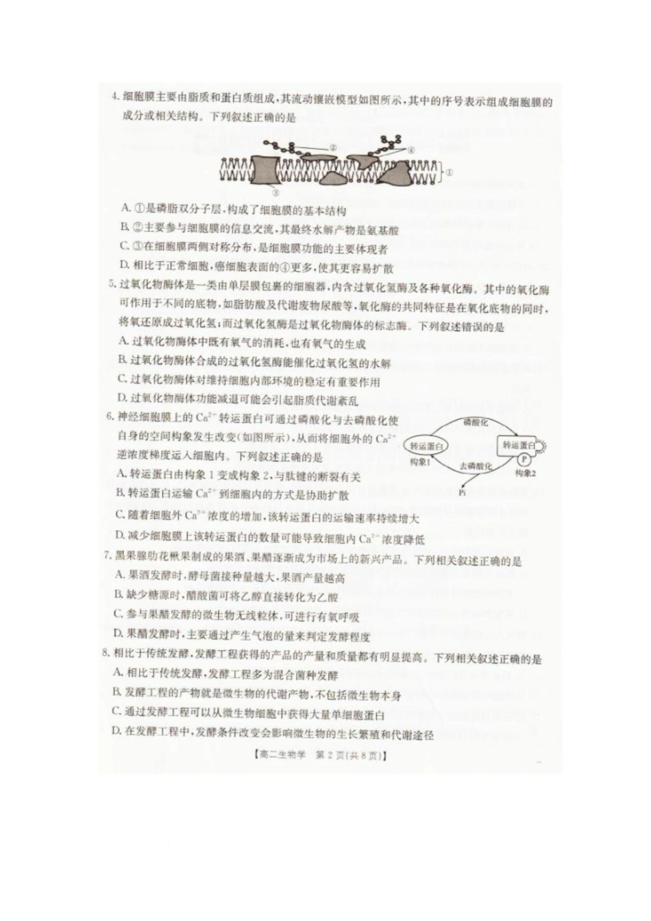 辽宁抚顺市七校协作体2025-2026学年高二下学期期末考试生物试卷.pdf_第2页