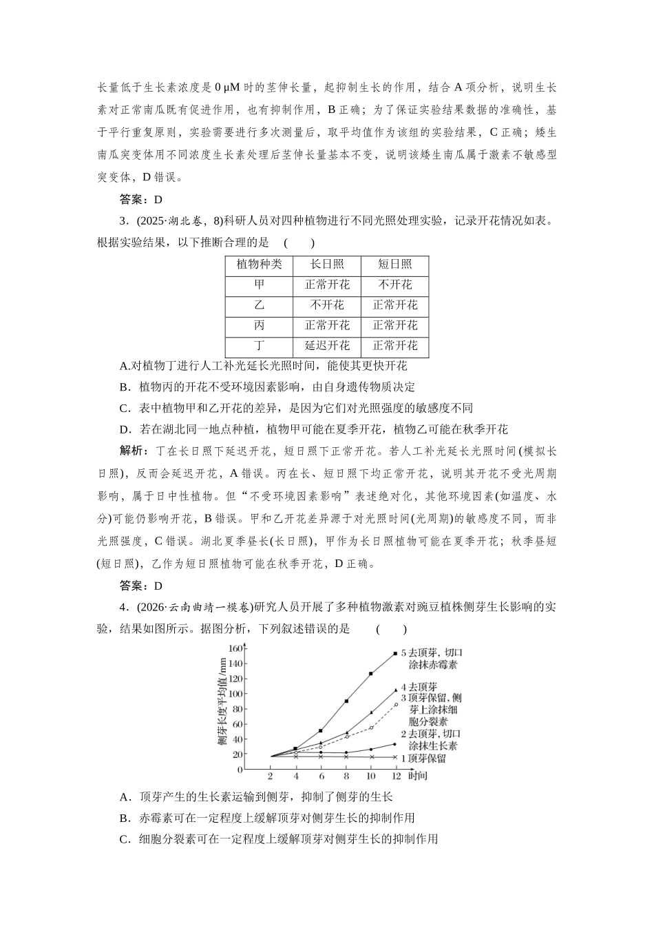 热考微练15植物生命活动调节相关实验分析及设计.docx_第2页