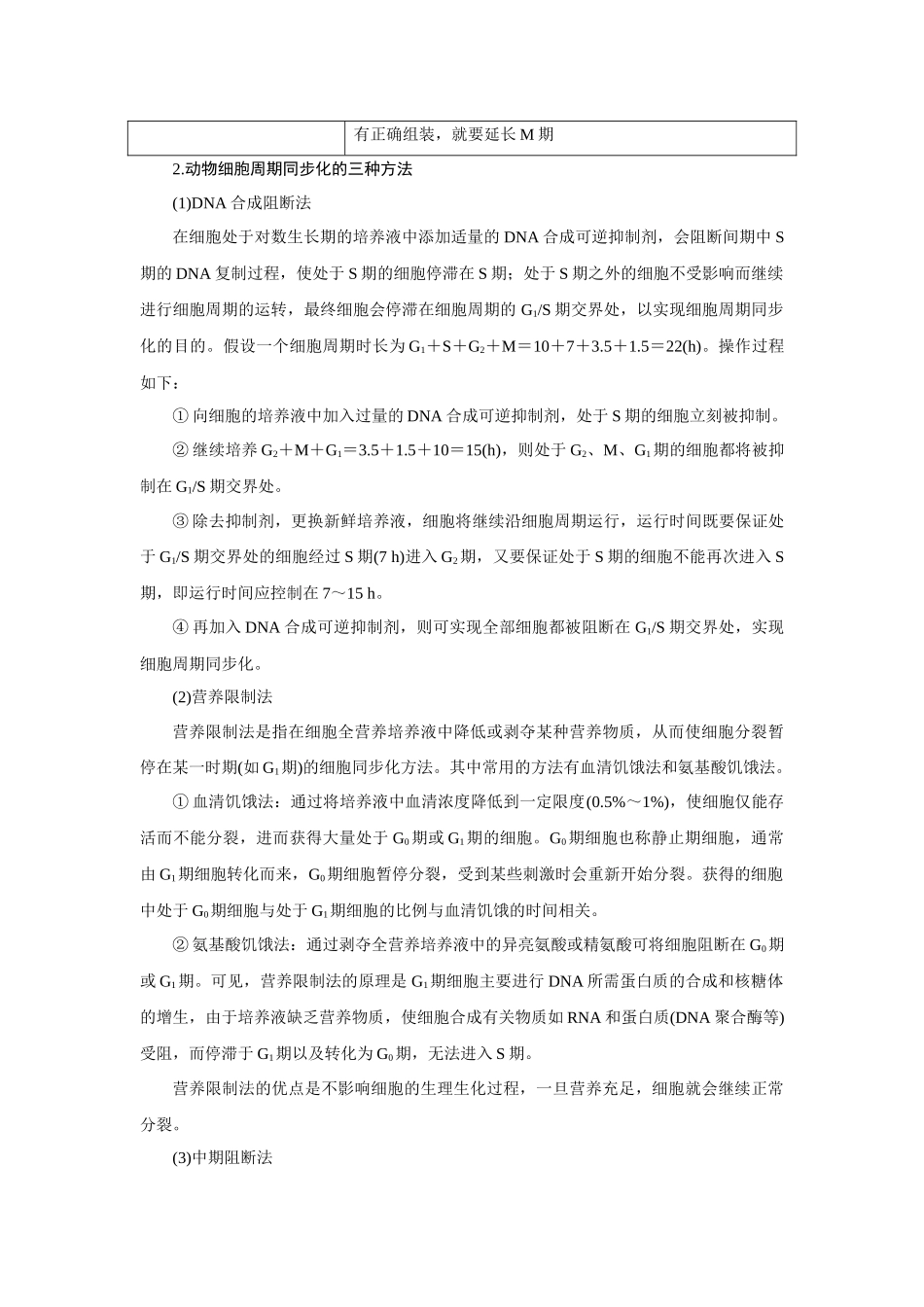 热考微专题6细胞周期的调控与细胞周期的同步化.docx_第3页
