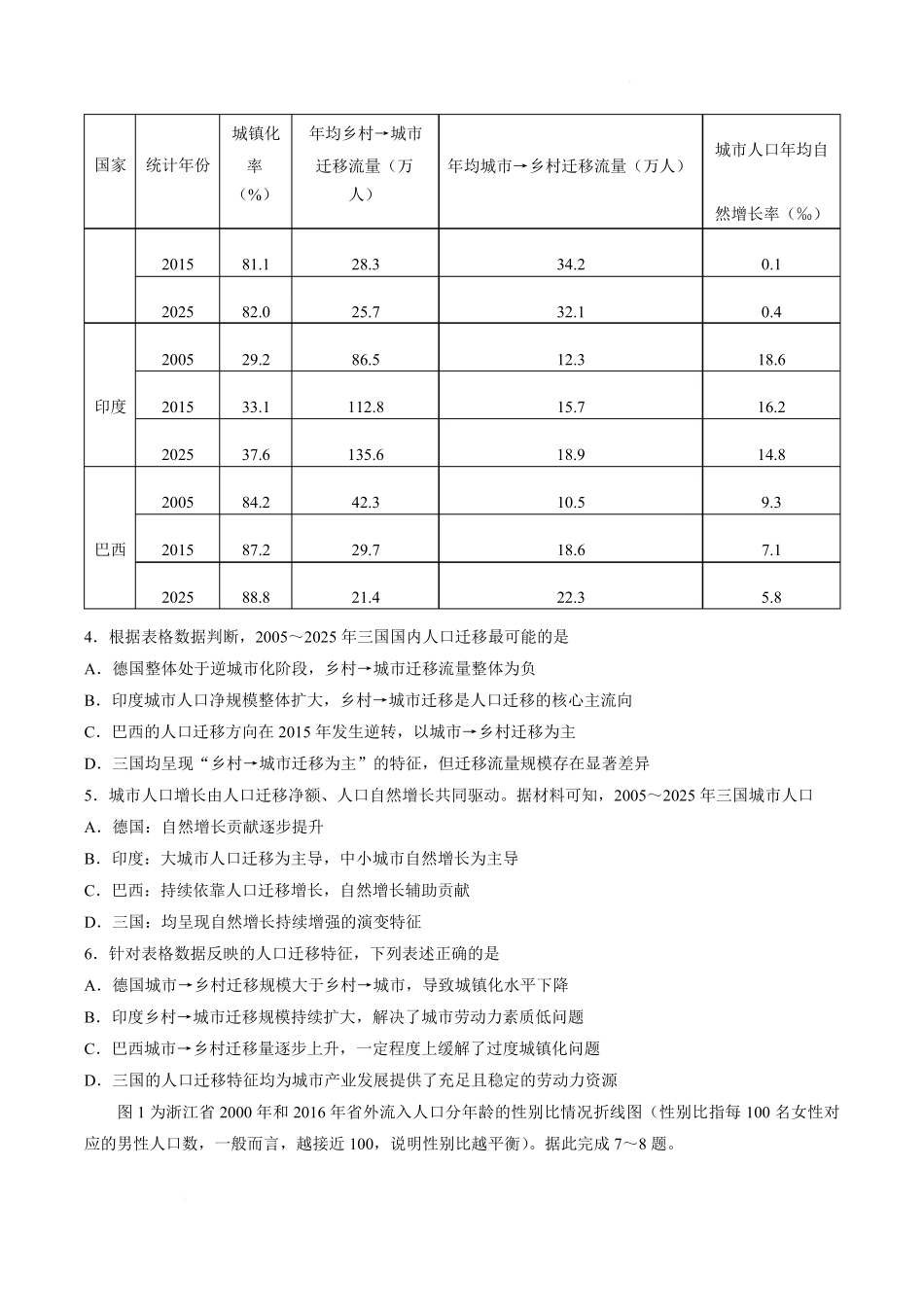 云南昭通市昭通一中教研联盟2025-2026学年高二下学期期末考试（A）地理试卷（含解析）.pdf_第2页