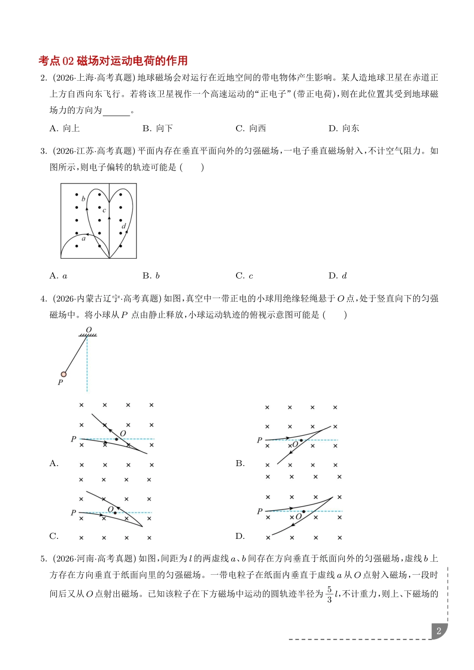 专题磁场（1年汇编）（学生版）(1).pdf_第2页