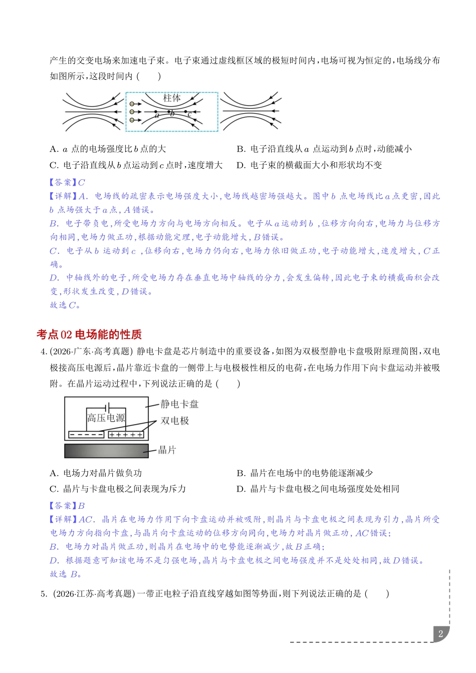 专题静电场(1年汇编)(解析版).pdf_第2页