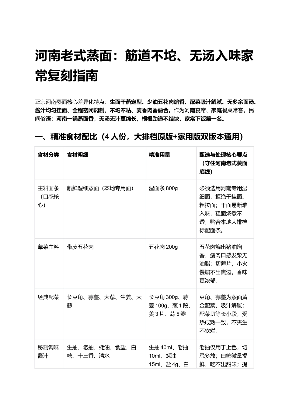 河南老式蒸面:筋道不坨、无汤入味家常复刻指南.docx_第1页