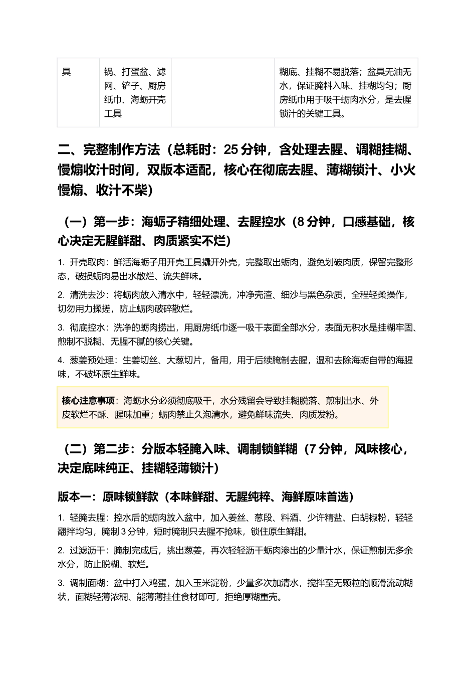 锅煽海蛎子:正宗家常锅煽海蛎子制作指南.docx_第2页
