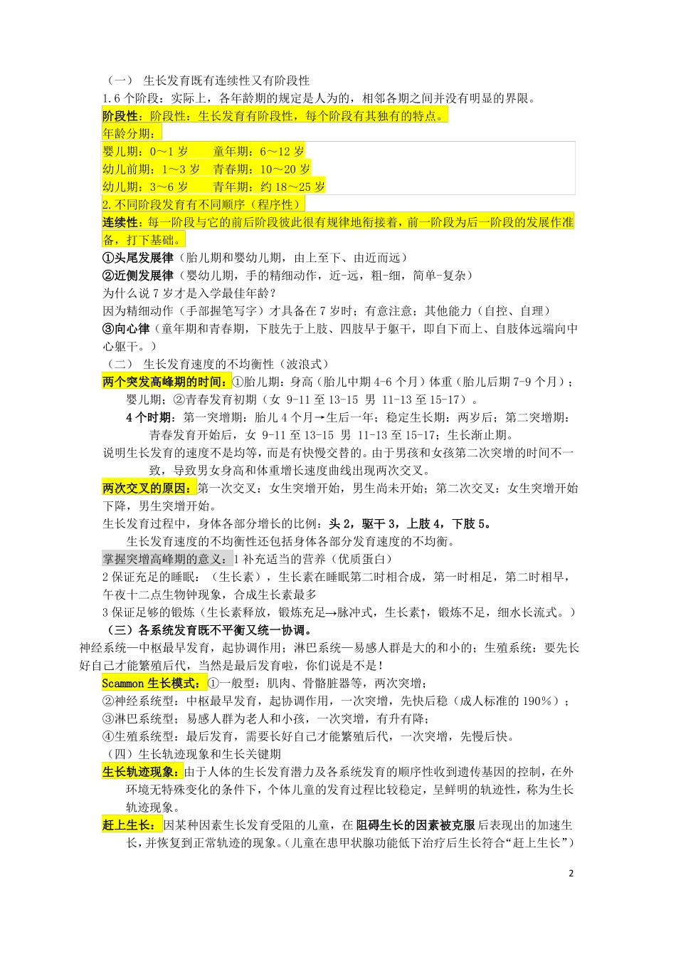 儿童少年卫生学知识点总结(1).pdf_第2页