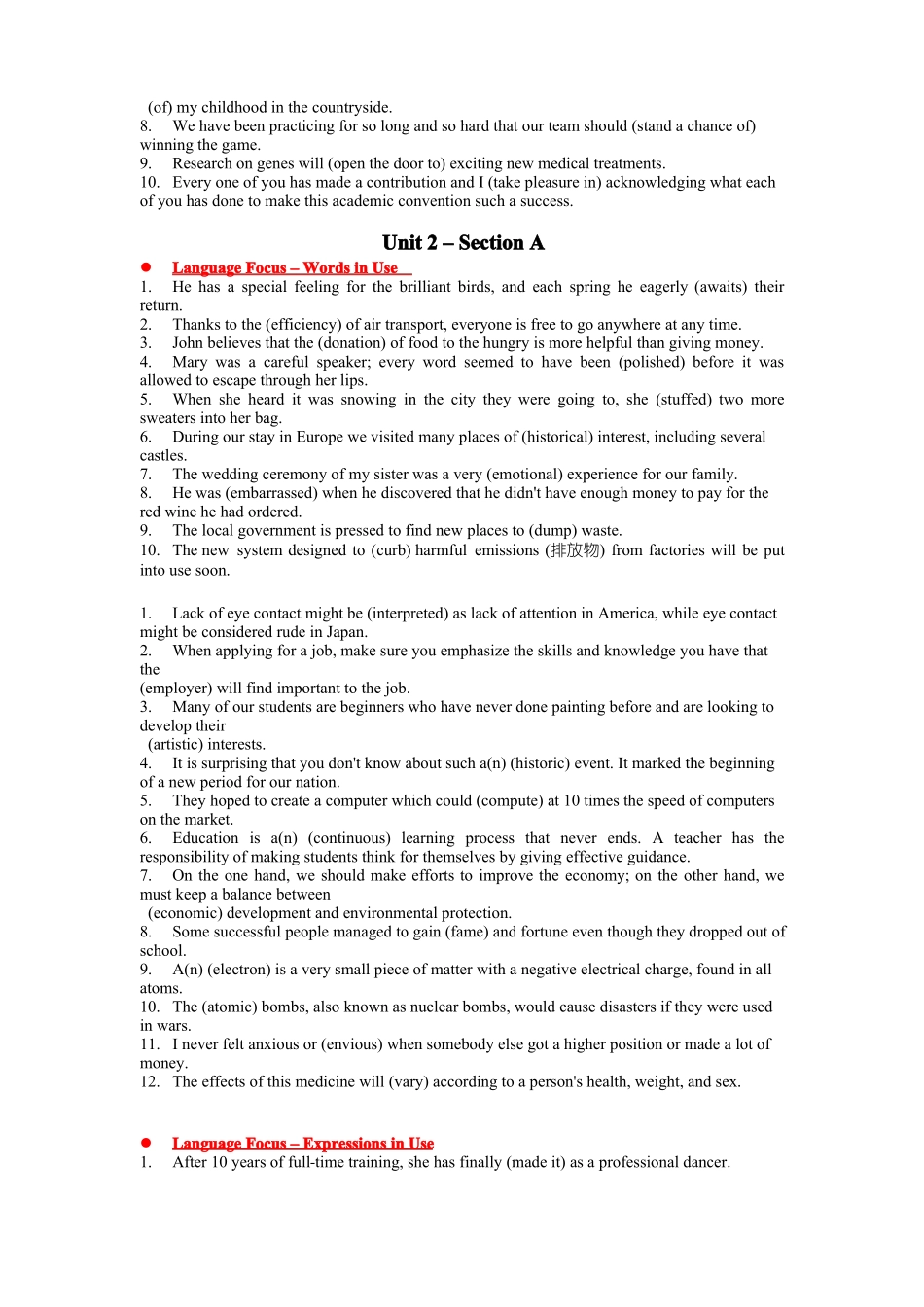 新视野大学英语第一册课后习题及答案.pdf_第2页