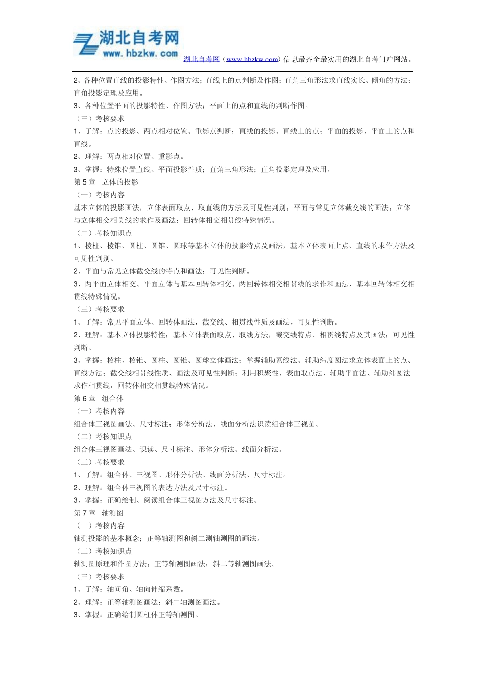 2015年荆楚理工学院普通专升本《机械制图》考试大纲.pdf_第2页