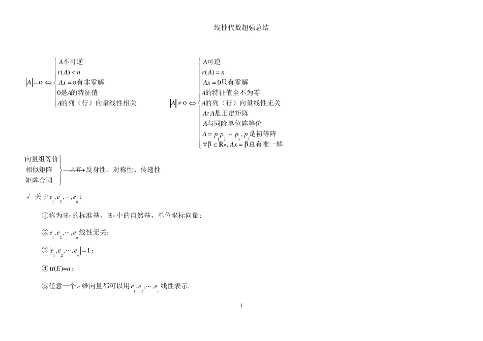 线性代数超强的总结(不看你会后悔的)(1).pdf_第1页