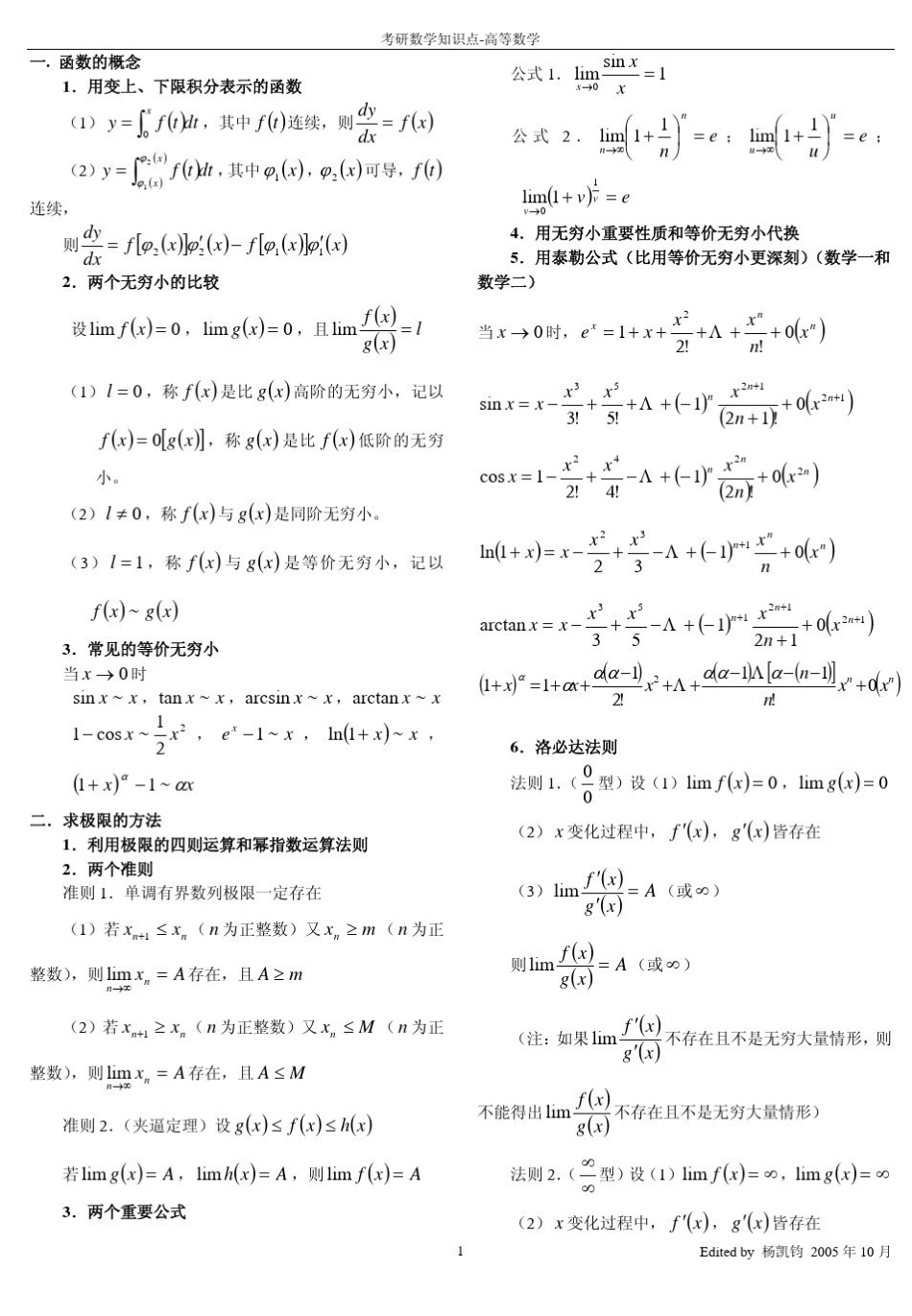 高数基础知识总结.pdf_第1页
