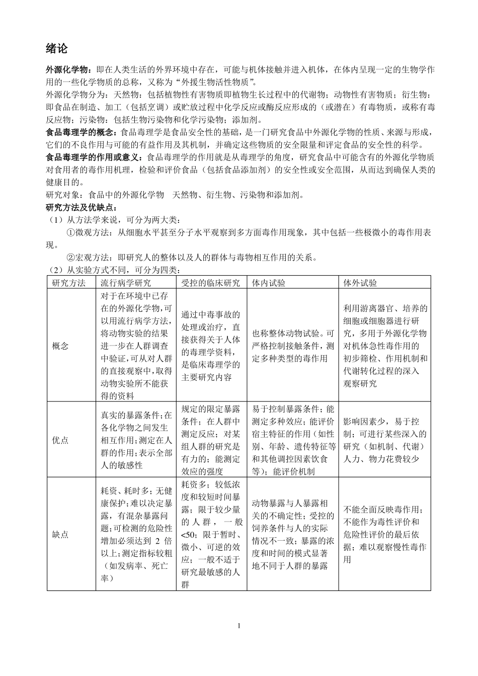 食品毒理学考试整理(1).pdf_第1页
