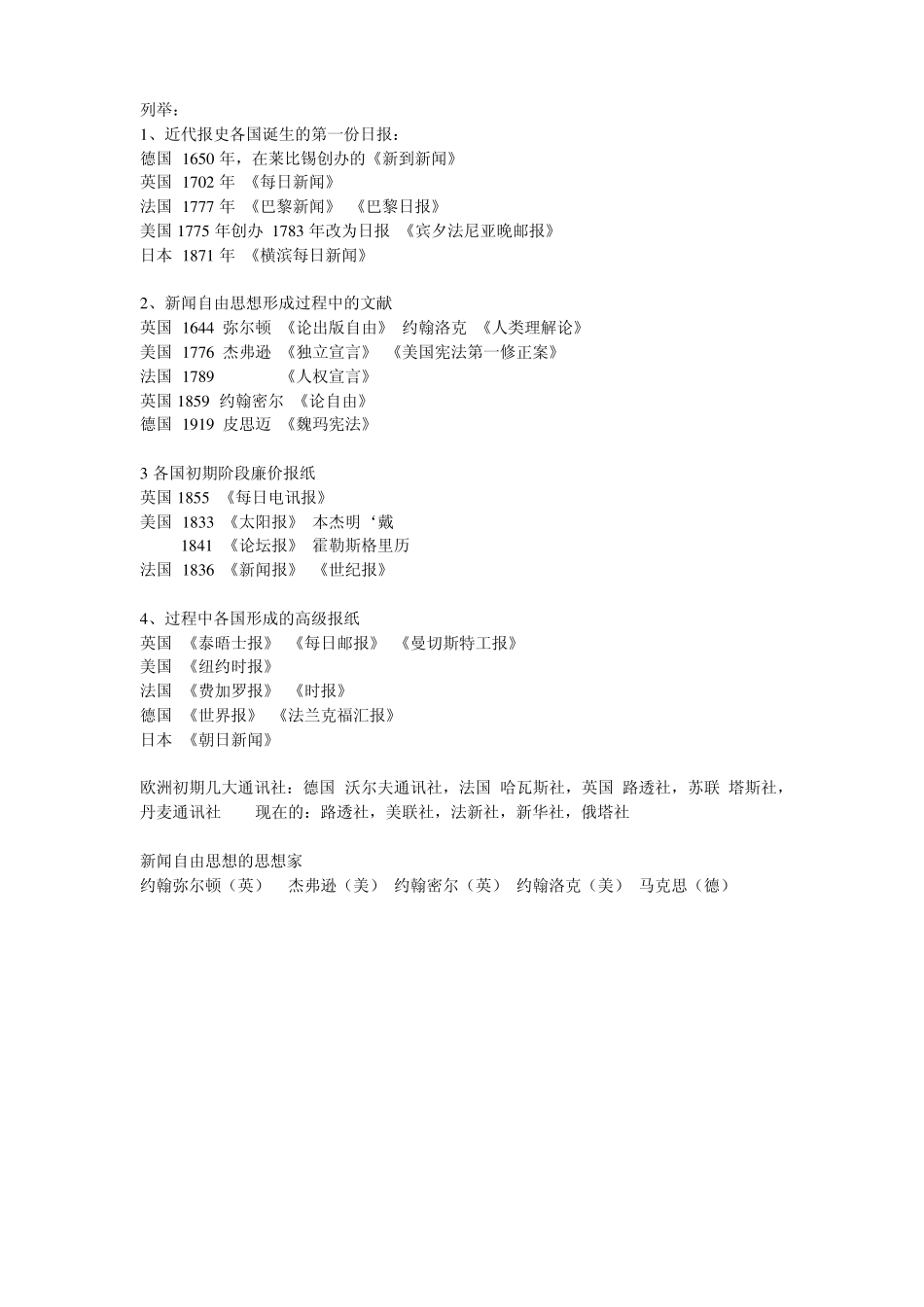 外国新闻史 考试重点(2).pdf_第1页
