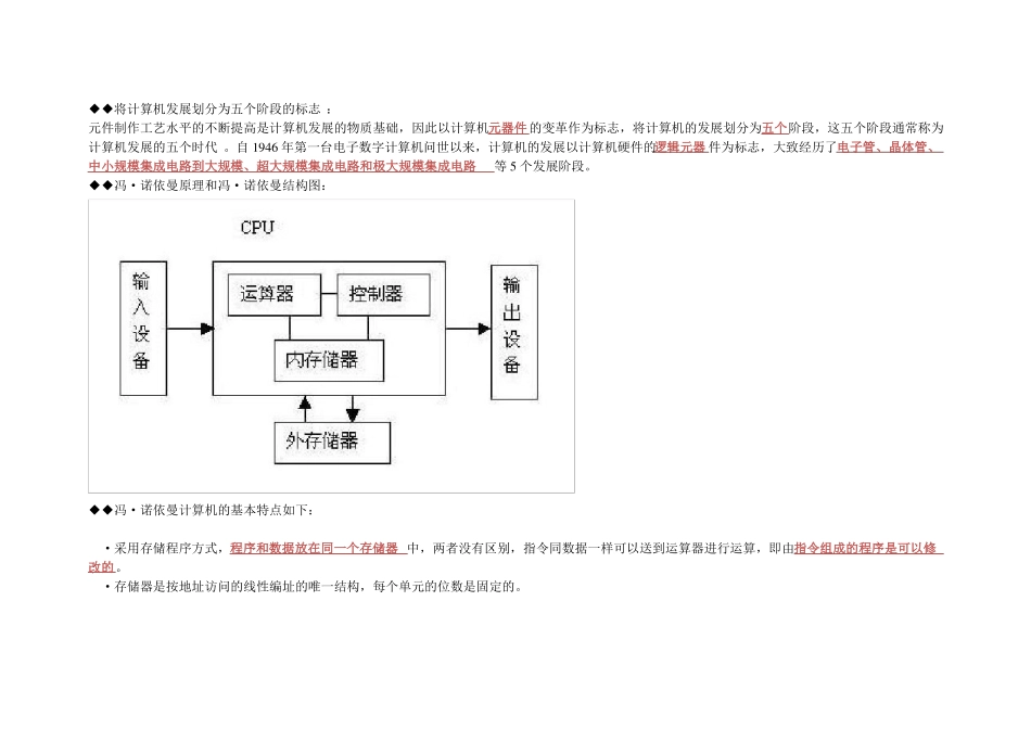 计算机导论知识点总结(全网最全).pdf_第1页