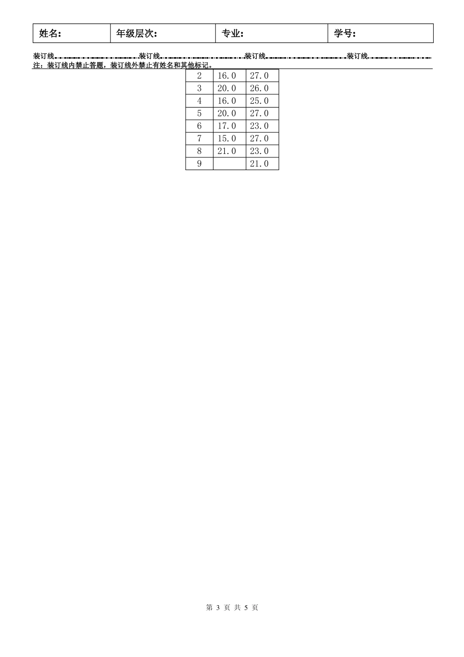 田间试验与统计方法试卷A及答案(1).pdf_第3页