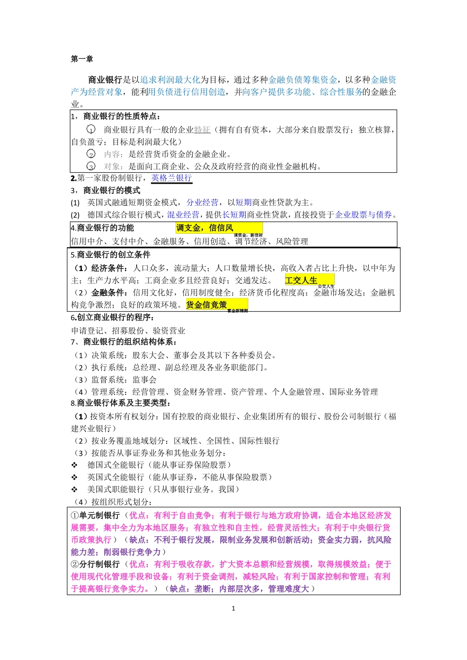 《商业银行经营学》期末复习重点.pdf_第1页