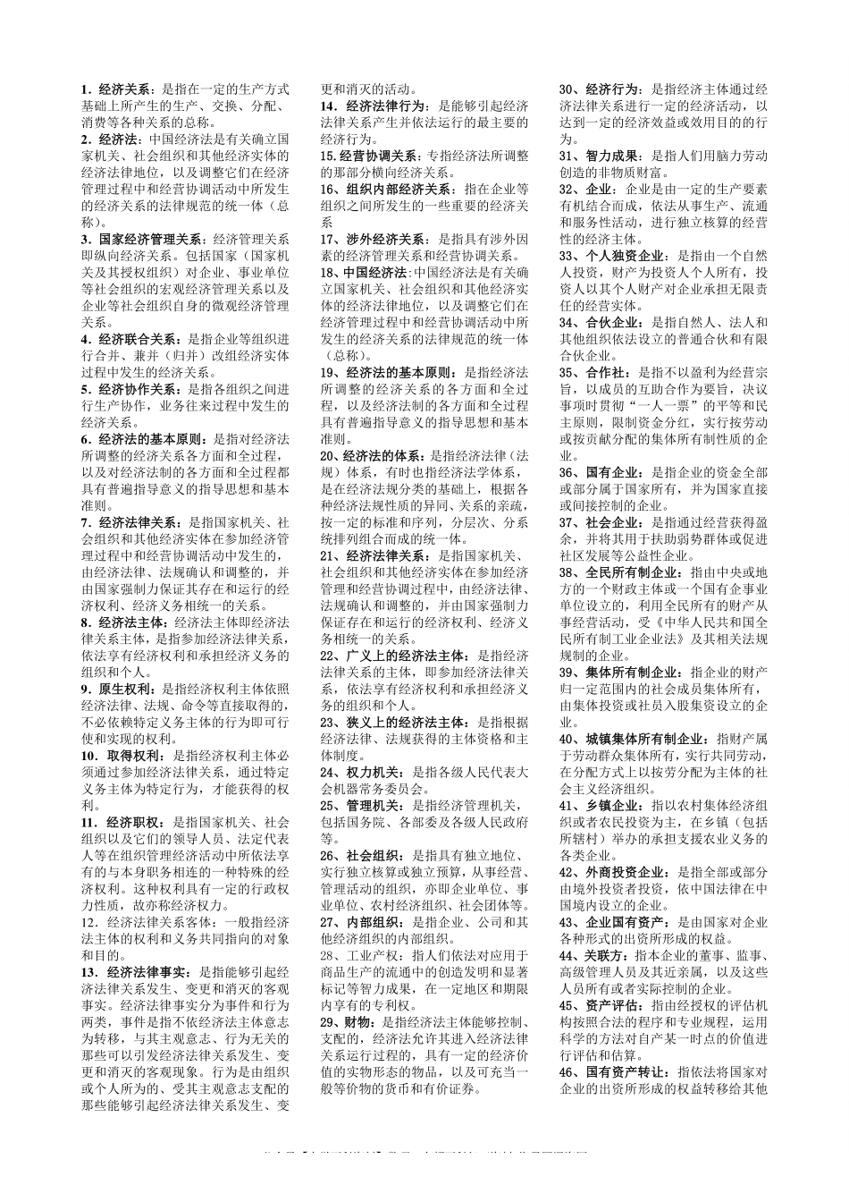 《经济法学》名词解释.pdf_第1页
