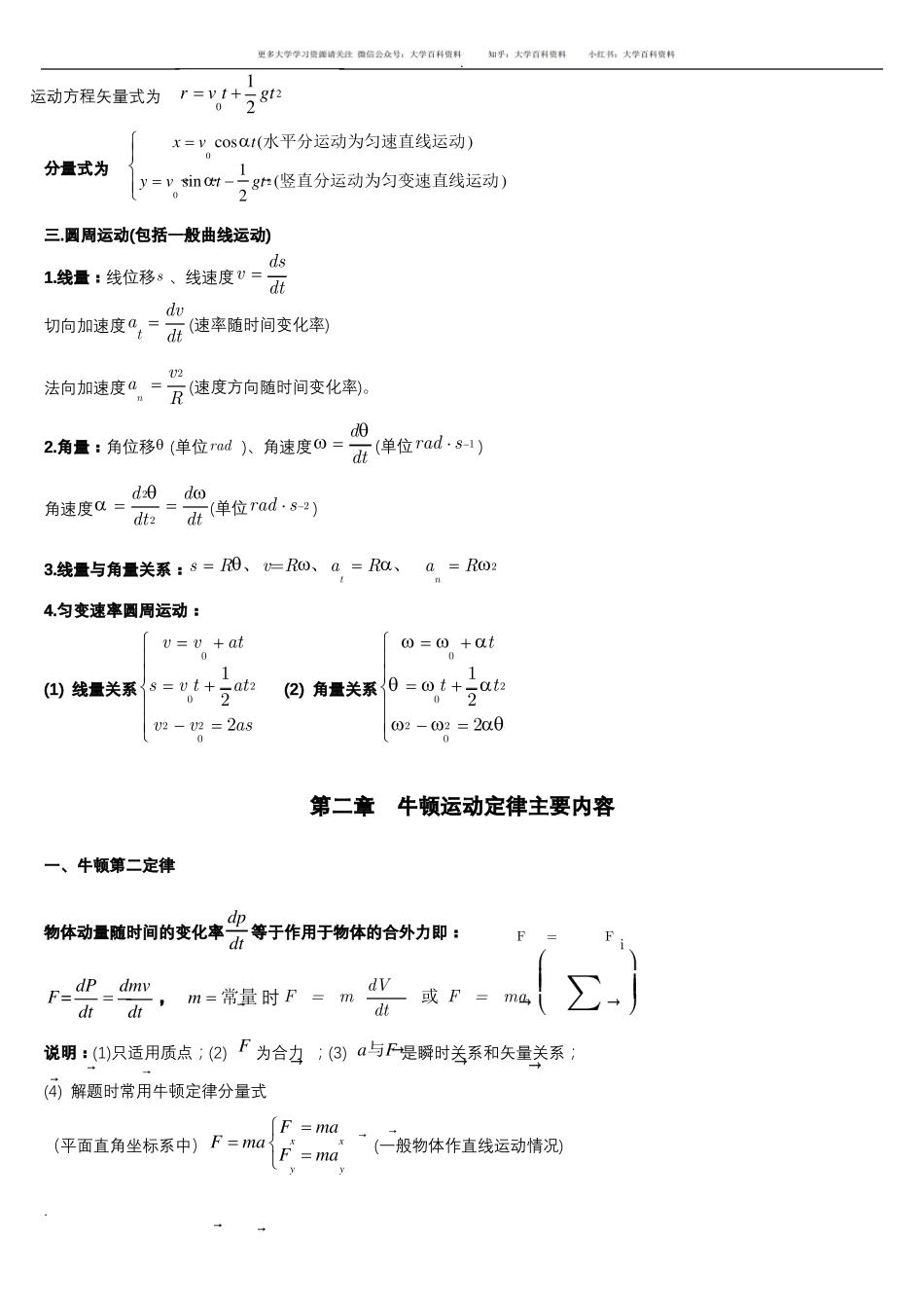 (完整版)大学物理知识点(全).pdf_第2页