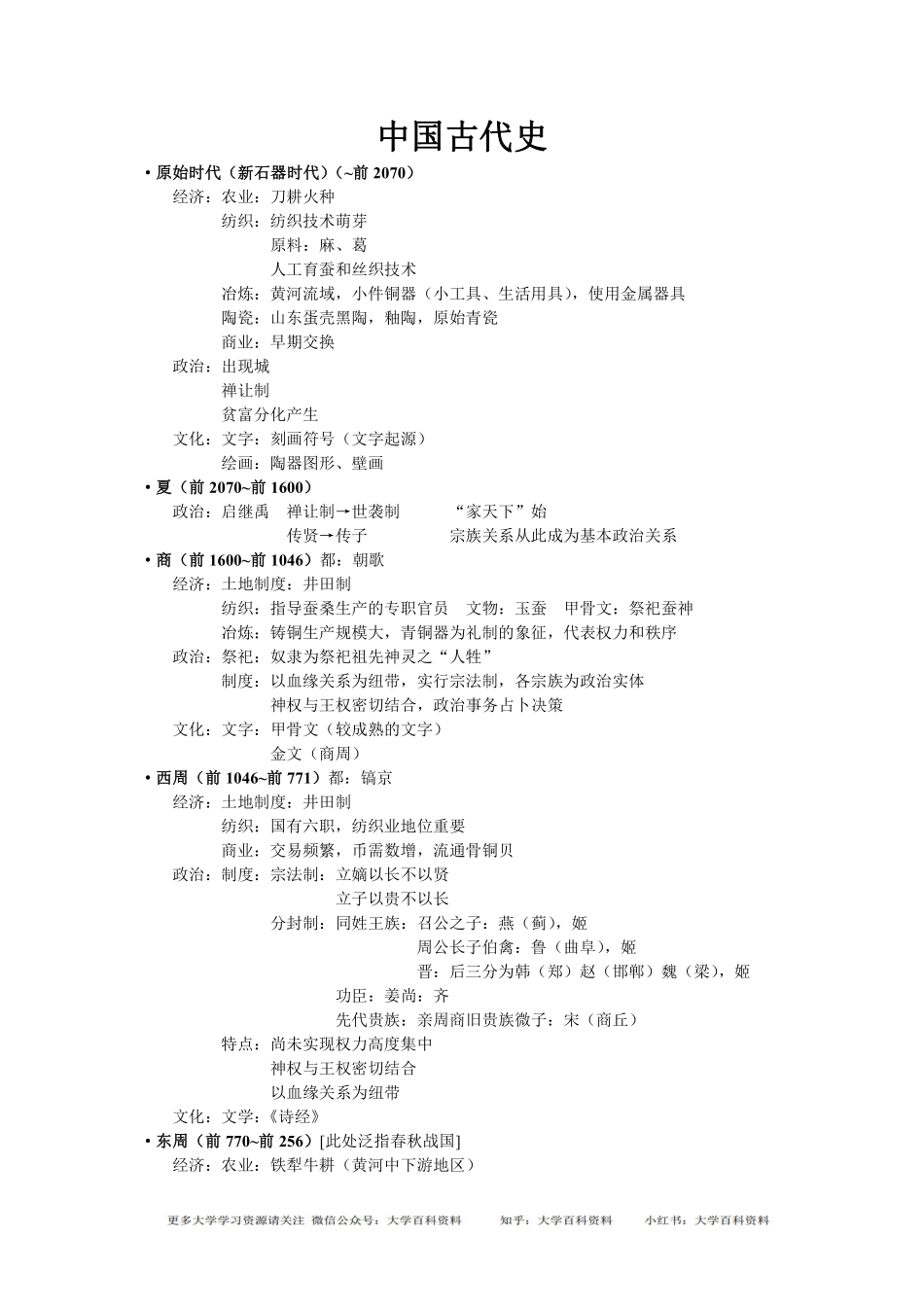 中国古代史(按朝代整理)(1).pdf_第1页