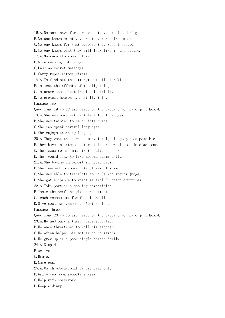 2015年12月英语四级考试真题（第一套）带详细解析.docx_第3页