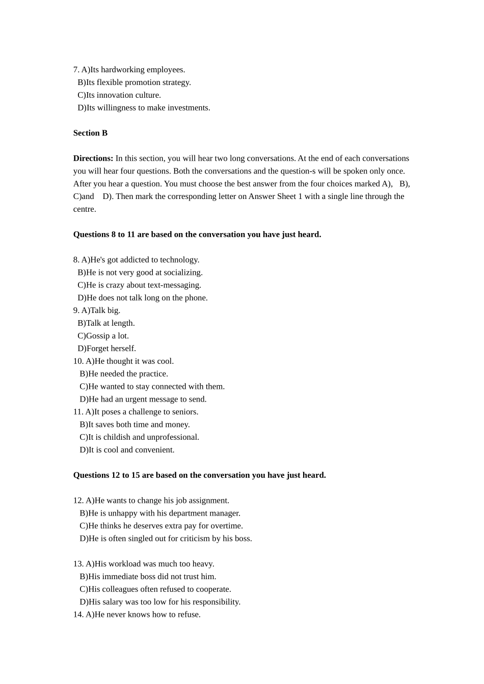 2016年6月大学英语四级第1套真题及答案解析.doc_第2页
