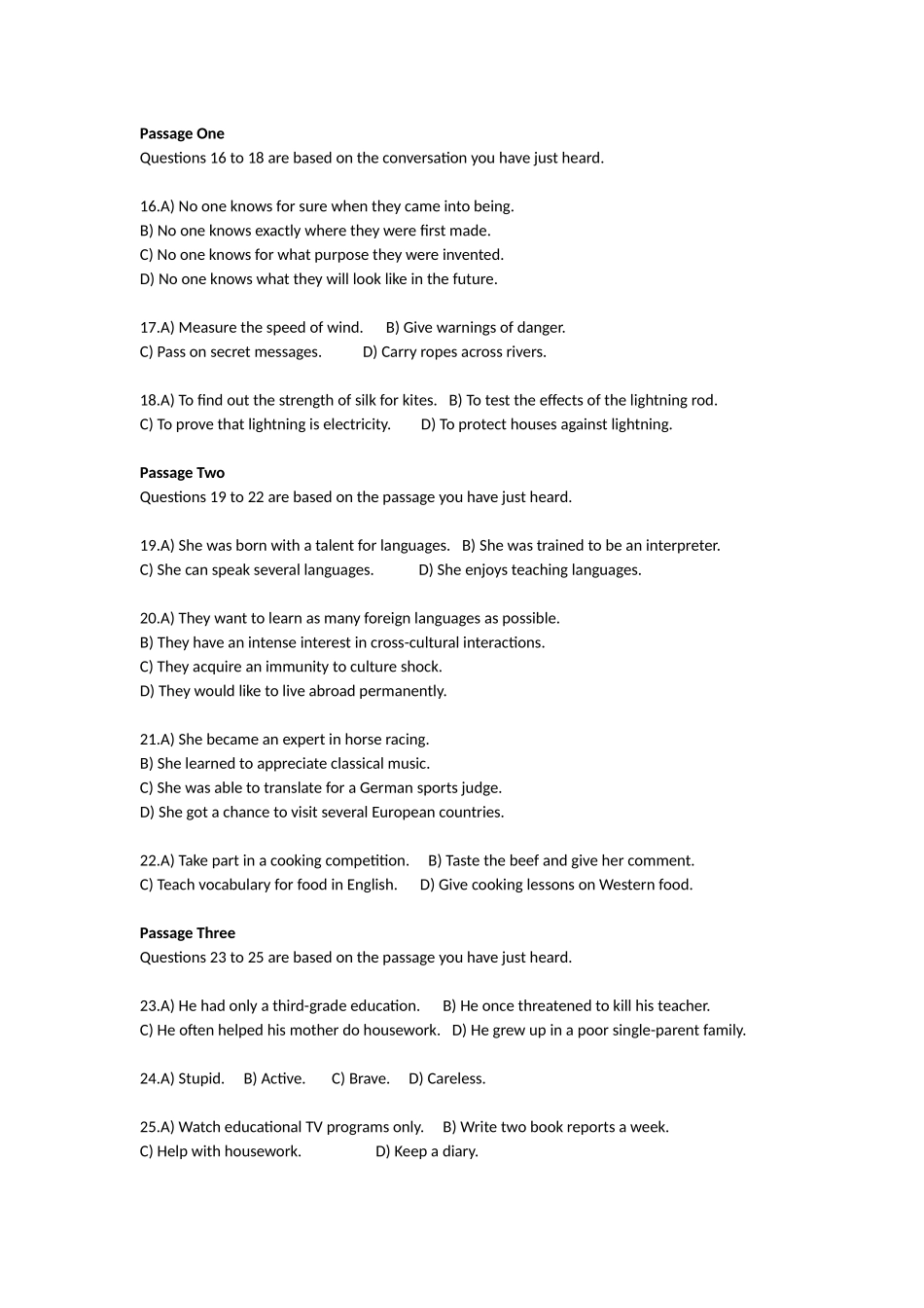 2015年12月英语四级考试真题(第3套).docx_第3页