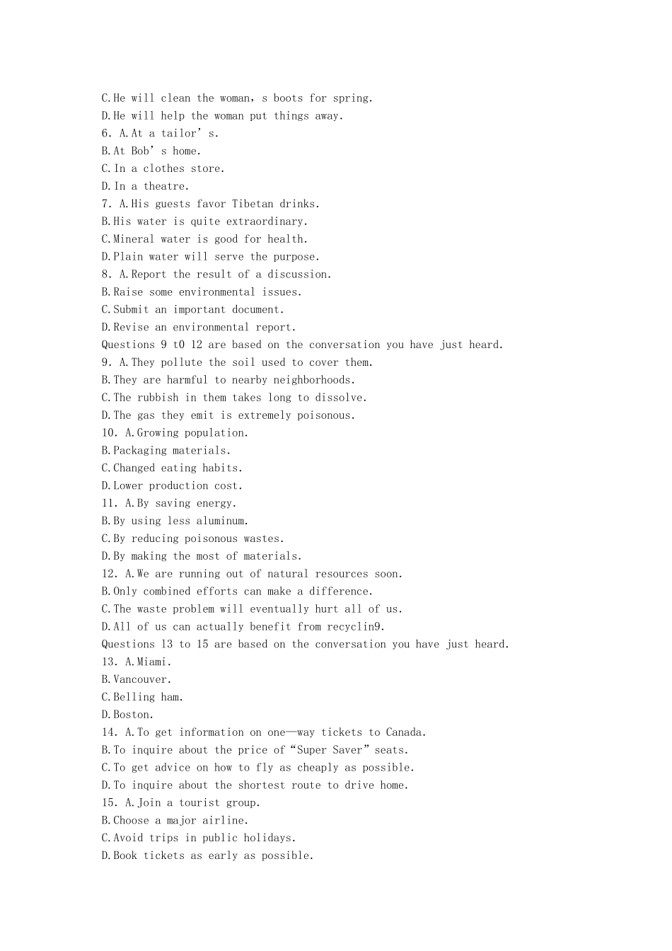 2015年6月英语四级考试真题带详细解析(第二套).docx_第2页