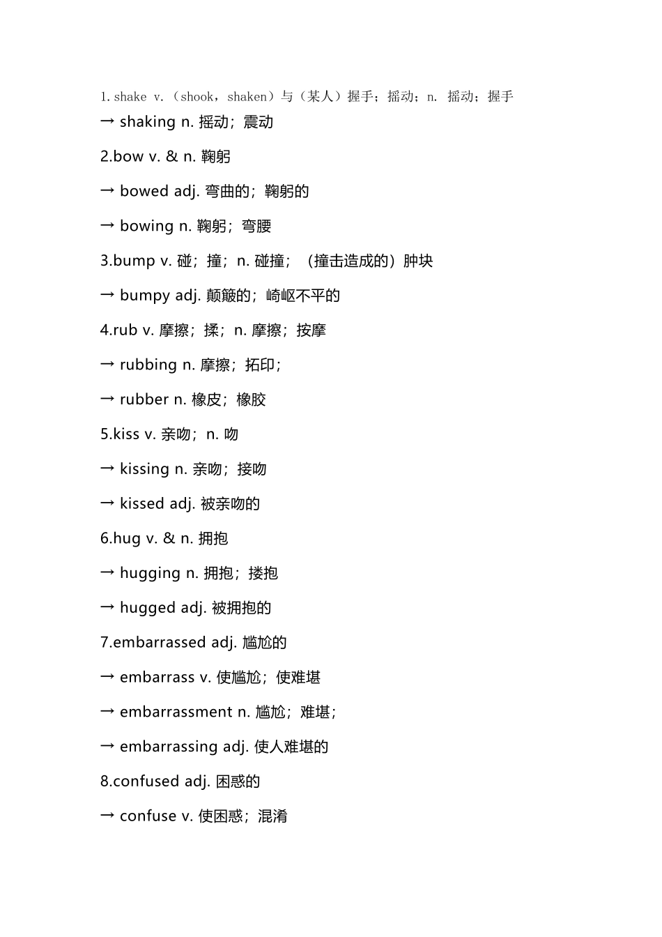 人教版八年级下册英语新教材Unit 6单词转换背记和默写.docx_第1页