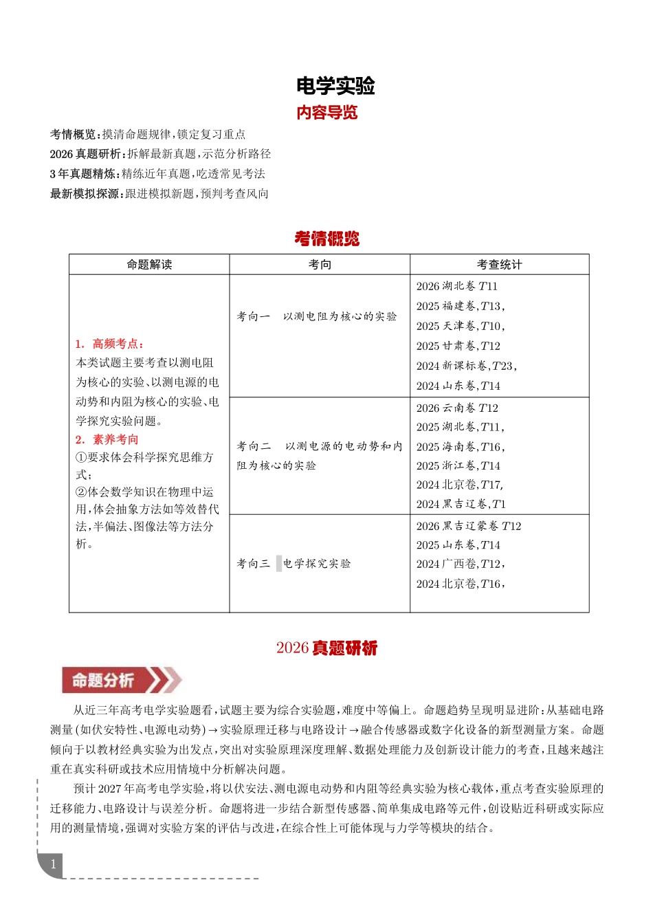 专题电学实验(解析版).pdf_第1页