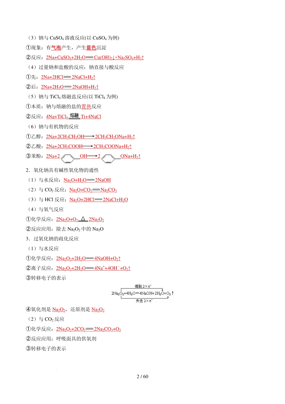 专题高考必背化学方程式汇总(知识清单)(解析版).pdf_第2页