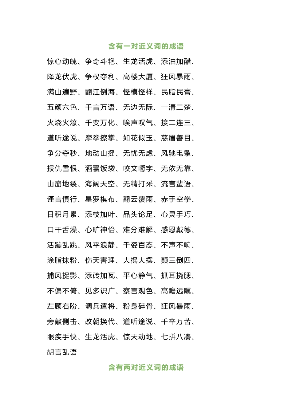 小学语文1-6年级所有近反义词成语大全.docx_第1页