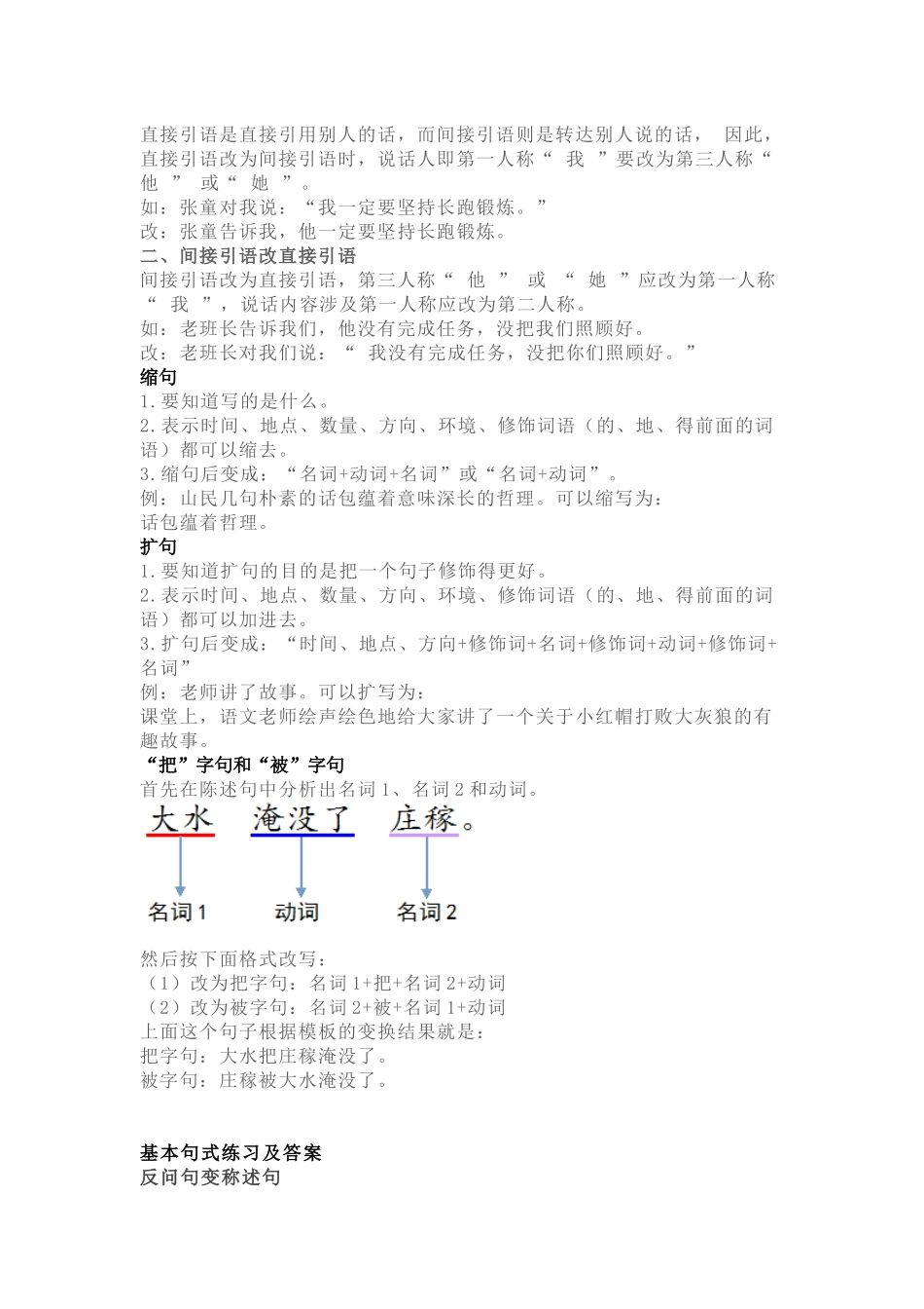 小学语文重要 “句式转换题” 方法总结与练习.docx_第2页