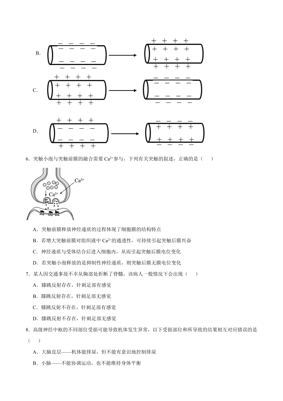 05_生物_云南玉溪第一中学(北校区)2026-2027年高二上学期开学考试_试卷+答案.pdf_第2页