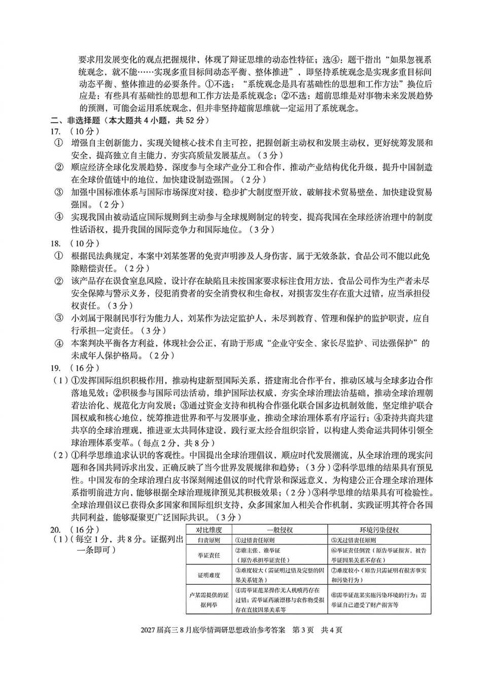 安徽A10联盟2027届高三8月底学情调研政治答案.pdf_第3页