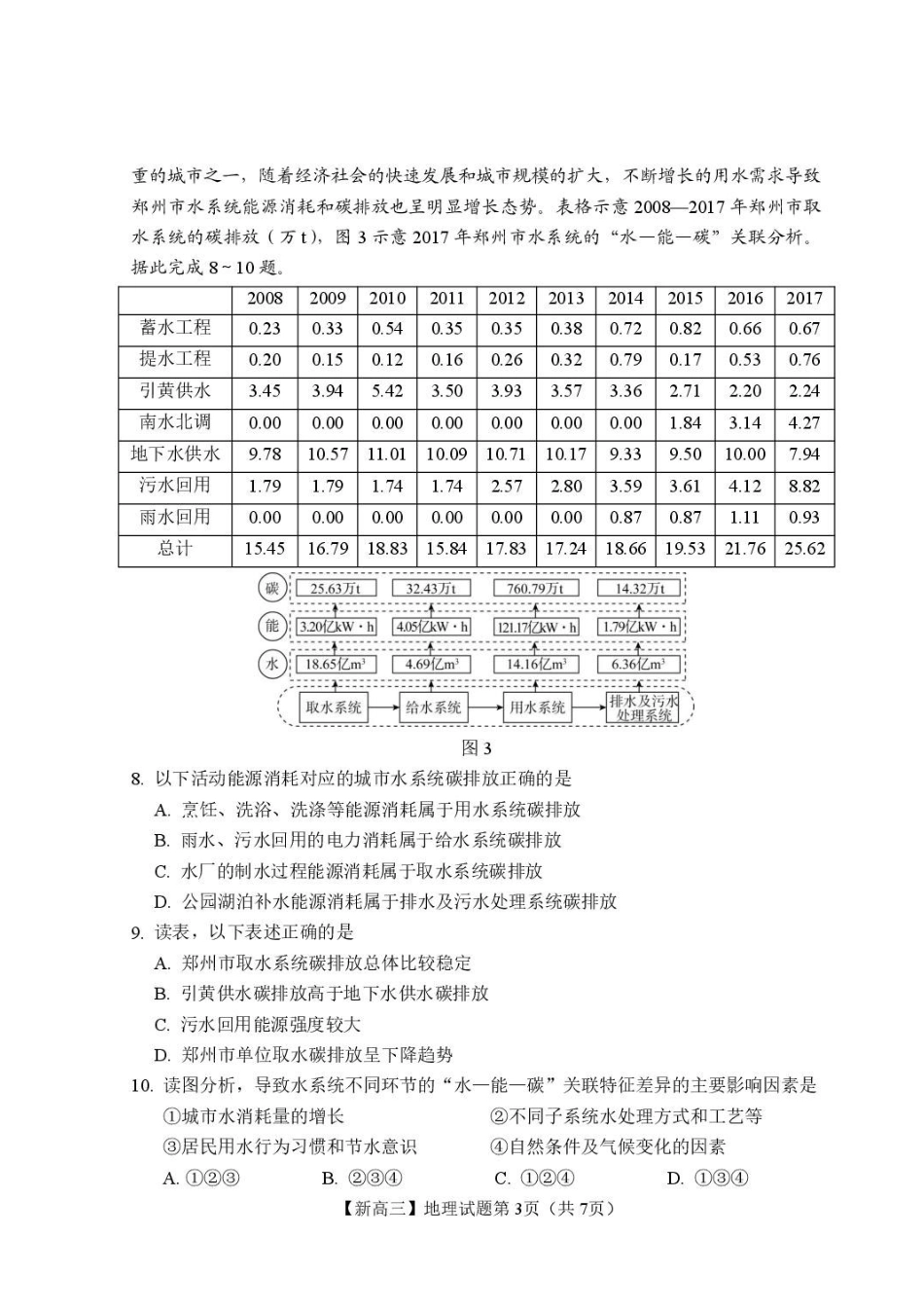 地理江西2026年新高三暑假学习质量诊断（8.29-8.30）.pdf_第3页