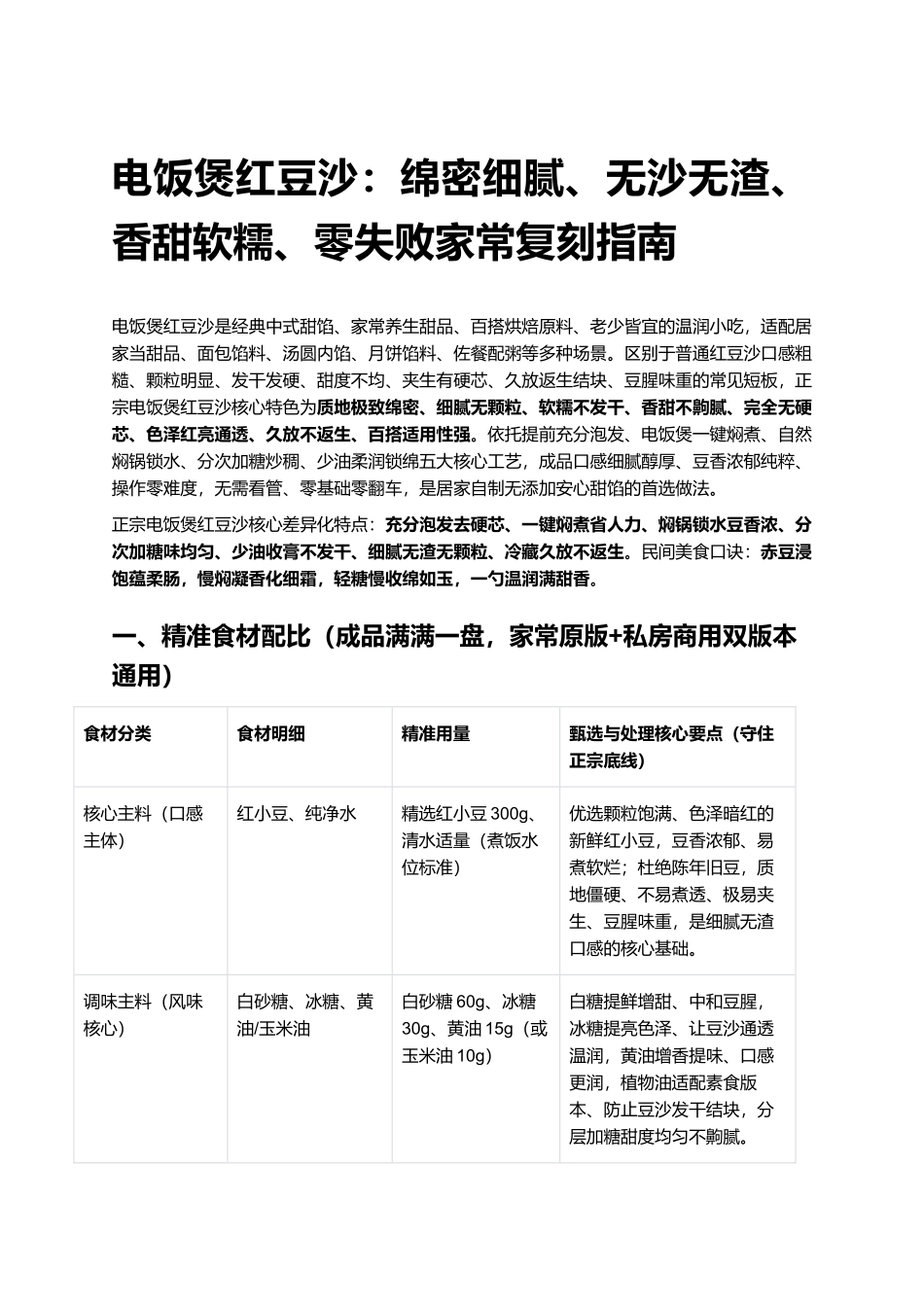 电饭煲红豆沙:绵密细腻、无沙无渣、香甜软糯、零失败家常复刻指南.docx_第1页