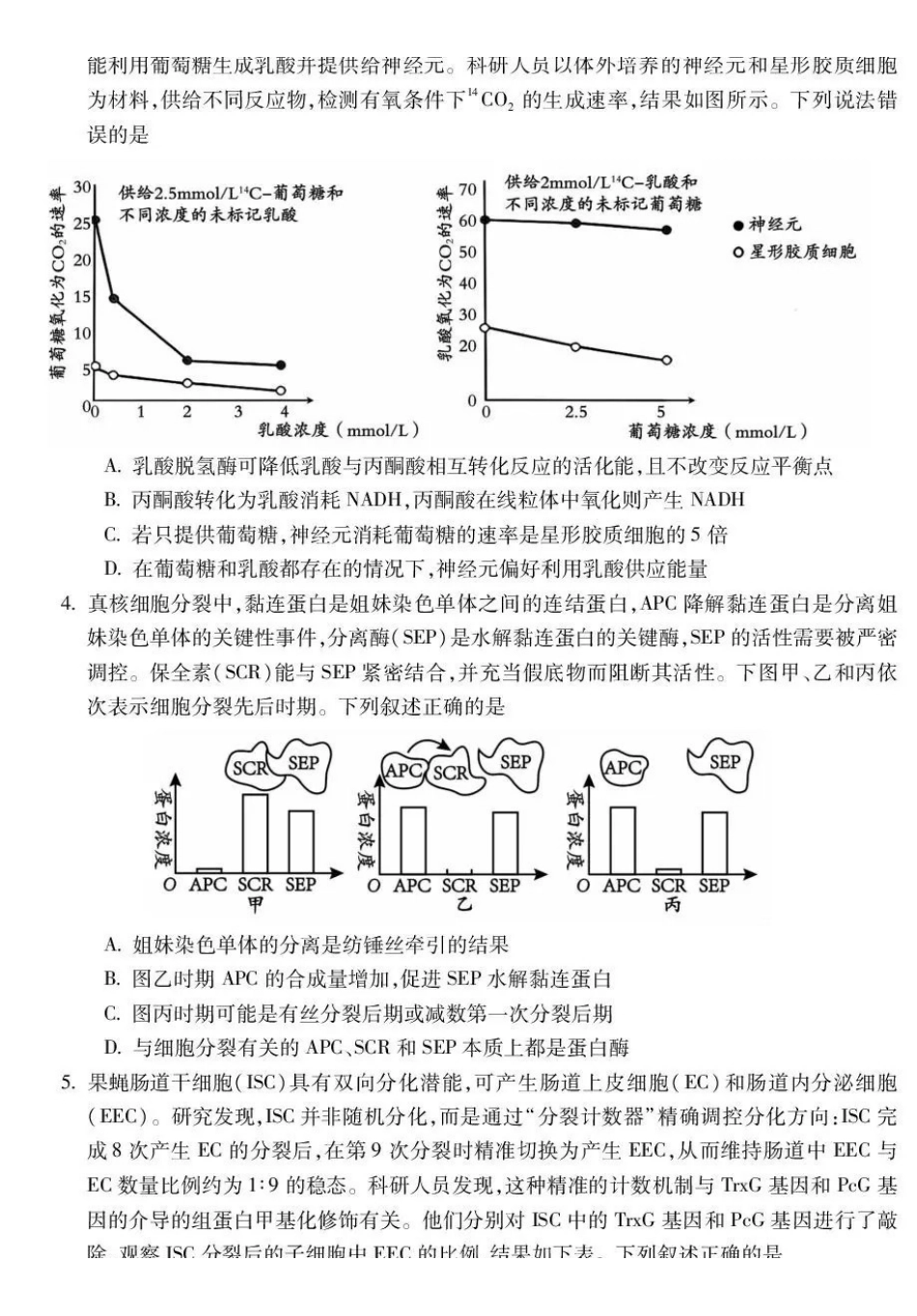 蚌埠市2027届高三调研性监测生物.pdf_第2页