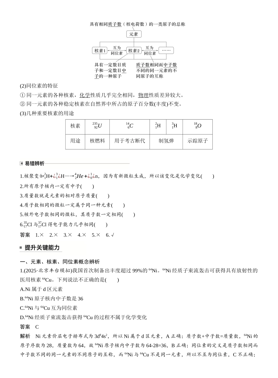 第七章第26讲原子结构核外电子排布规律.docx_第2页