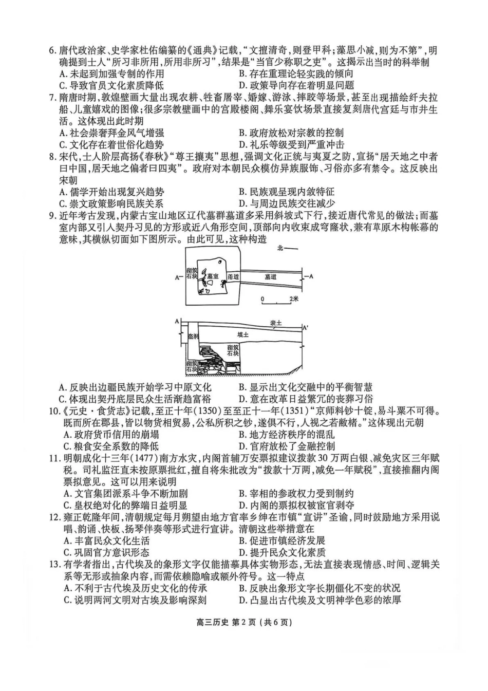点石联考2027届高三期初学情调研历史.pdf_第2页