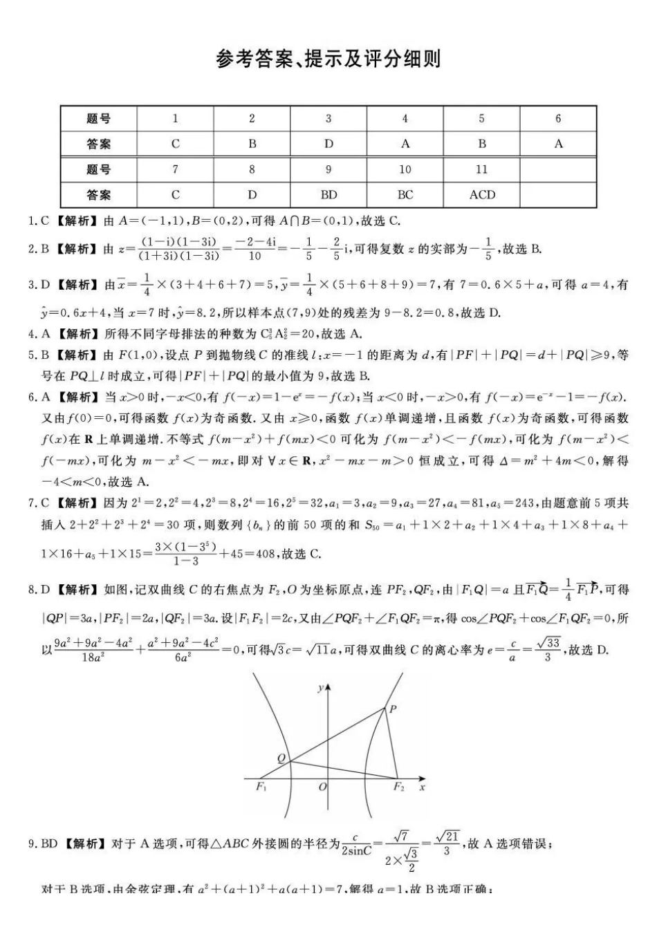 金科大联考2027届高三上学期9月联考数学答案.pdf_第1页