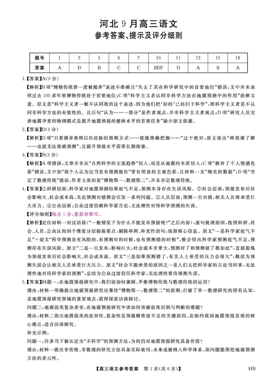 金科大联考2027届高三上学期9月联考语文答案.pdf_第1页