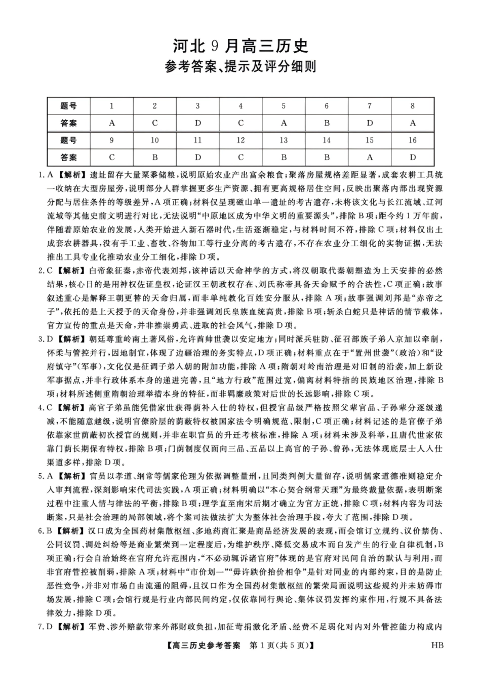历史河北部分学校金科大联考(雄安新区)2027届高三年级百校联考暨开学考(下标27001C-HB)(8.30-8.31)(1).pdf_第1页