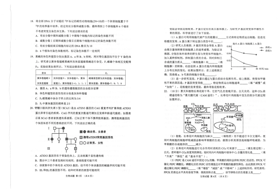 生物()山东潍坊市、聊城市、德州市三市九五协作2027届高三年级9月学习质量综合评估暨开学考(9.1-9.2).pdf_第3页