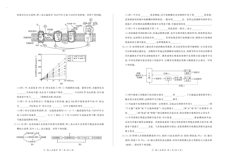 生物(上标D)四川百师联盟2027届高三年级9月开学联考(9.2-9.3).pdf_第3页