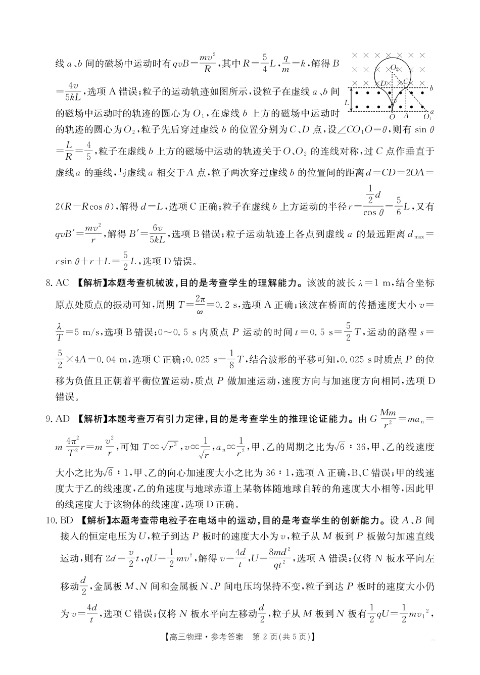物理(27-14C)答案广东湛江市部分学校2027届高三年级金太阳9月联考(下标27-14C)(9.2-9.3).pdf_第2页